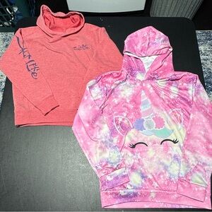 Lot of 2 Girls Size S-M Salt Life and Unicorn Hoodie